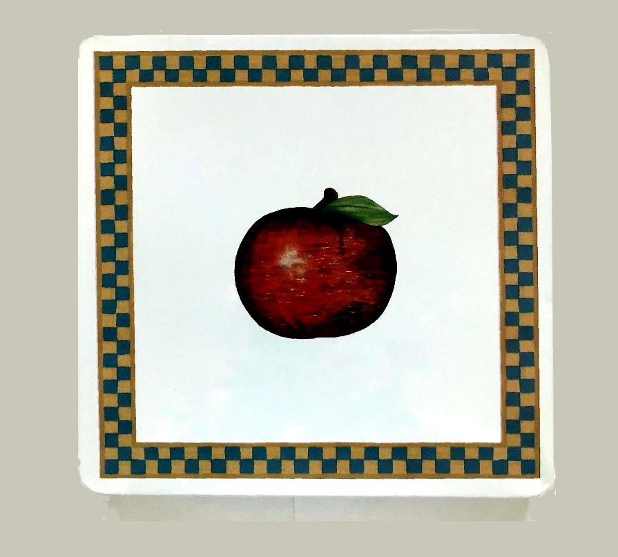 ! Square Metal Gas Stove Burner Cover Apple Orchard